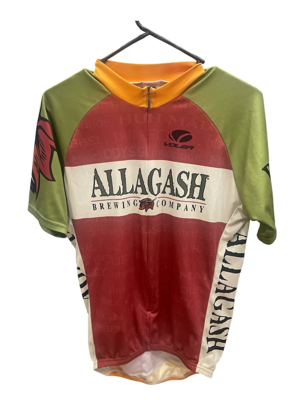 Allagash Brewing Company Men's Voler Cycling Jersey - Red, Olive Green, Cream